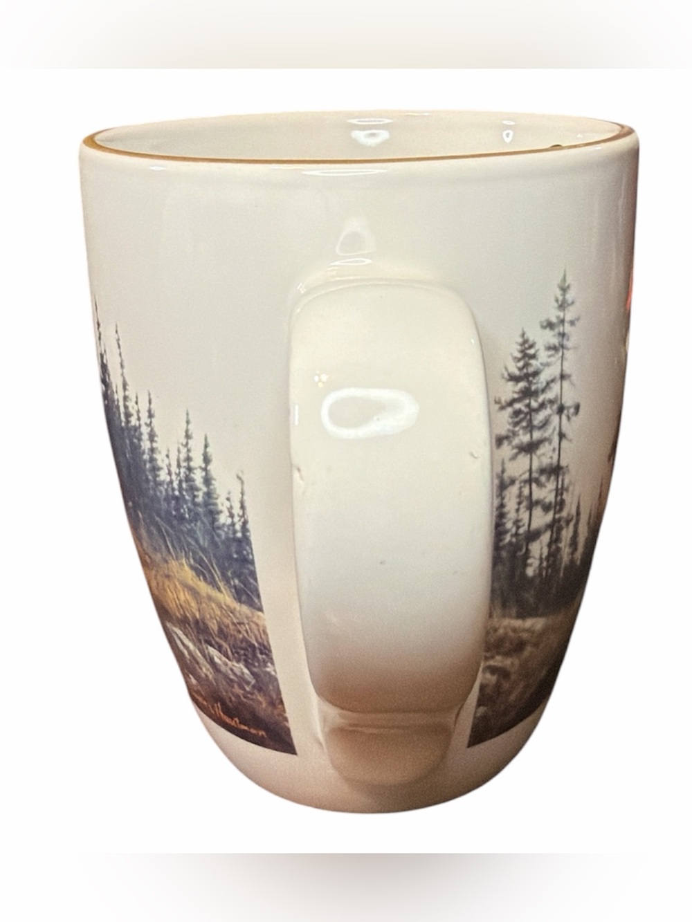 Cabelas White Deer Scene Ceramic Coffee Mug - Picture 4 of 7